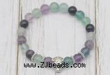 CGB7503 8mm fluorite bracelet with tiger head for men or women