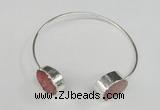 CGB760 13*18mm - 15*20mm oval druzy agate gemstone bangles