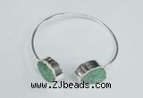 CGB761 13*18mm - 15*20mm oval druzy agate gemstone bangles