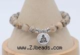 CGB7800 8mm feldspar bead with luckly charm bracelets wholesale