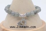 CGB7824 8mm labradorite bead with luckly charm bracelets whoelsale