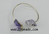 CGB783 13*18mm - 15*20mm nuggets druzy quartz gemstone bangles