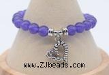 CGB7877 8mm candy jade bead with luckly charm bracelets whoesale