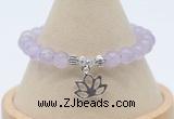 CGB7888 8mm lavender amethyst bead with luckly charm bracelets