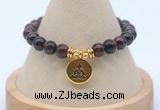 CGB7919 8mm red tiger eye bead with luckly charm bracelets