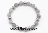 CGB8111 8mm labradorite & hematite power beads bracelet