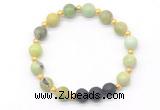 CGB8177 8mm Australia chrysoprase & black lava beaded stretchy bracelets