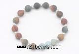 CGB8212 8mm matte picasso jasper & matte amazonite beaded stretchy bracelets