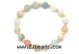 CGB8241 8mm matte amazonite beaded stretchy bracelets wholesale