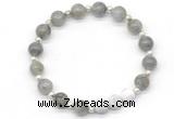 CGB8255 8mm labradorite & matte white howlite beaded stretchy bracelets