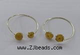 CGB833 13*15mm - 15*20mm freeform druzy agate gemstone bangles