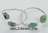 CGB837 13*15mm - 15*20mm freeform druzy agate gemstone bangles