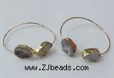 CGB840 15*20mm - 18*25mm freeform druzy agate gemstone bangles