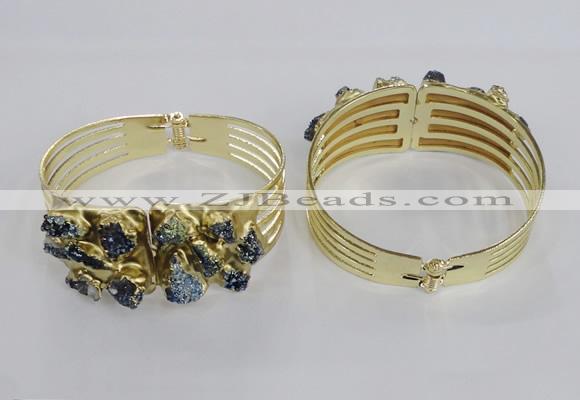 CGB845 30*68mm - 30*70mm druzy agate gemstone bangles wholeasale