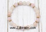 CGB8455 8mm pink aventurine, rose quartz & hematite power beads bracelet