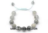 CGB8556 12mm round seaweed quartz adjustable macrame bracelets