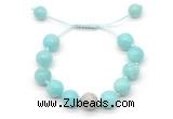 CGB8642 12mm round amazonite adjustable macrame bracelets