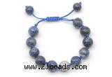 CGB8645 12mm round sodalite adjustable macrame bracelets