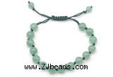 CGB8656 8mm,10mm round green aventurine adjustable macrame bracelets