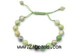 CGB8657 8mm,10mm round australia chrysoprase adjustable macrame bracelets