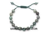 CGB8659 8mm,10mm round African turquoise adjustable macrame bracelets