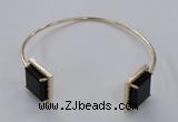 CGB869 15*15mm square agate gemstone bangles wholesale