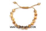 CGB8725 8mm,10mm round golden tiger eye adjustable macrame bracelets