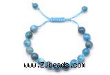 CGB8781 8mm,10mm round apatite adjustable macrame bracelets