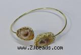 CGB881 13*18mm - 20*25mm freeform druzy agate gemstone bangles