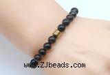 CGB8853 8mm, 10mm smoky quartz & drum hematite power beads bracelets