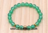 CGB8862 8mm, 10mm green agate, drum & rondelle hematite beaded bracelets