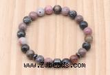 CGB8876 8mm, 10mm rhodonite, drum & rondelle hematite beaded bracelets