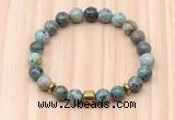 CGB8877 8mm, 10mm African turquoise, drum & rondelle hematite beaded bracelets