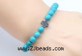 CGB8916 8mm, 10mm turquoise & cross hematite power beads bracelets