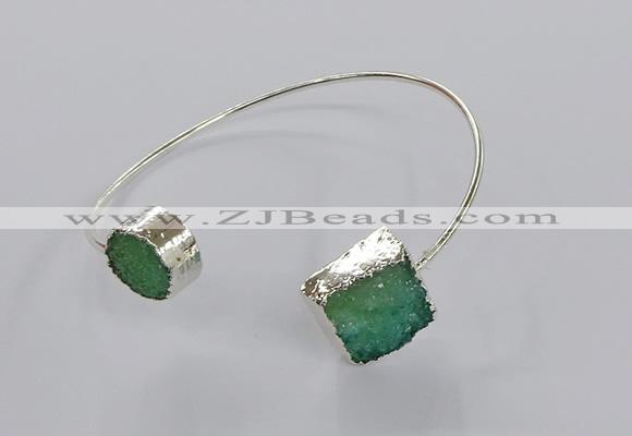 CGB892 12mm - 14*15mm freeform druzy agate gemstone bangles