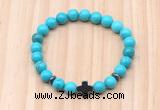 CGB8946 8mm, 10mm turquoise, cross & rondelle hematite beaded bracelets