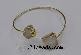 CGB895 12mm - 14*15mm freeform druzy agate gemstone bangles