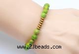 CGB8963 8mm, 10mm green sea sediment jasper & rondelle hematite beaded bracelets