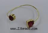 CGB897 12mm - 14*15mm freeform druzy agate gemstone bangles