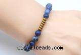 CGB8975 8mm, 10mm sodalite & rondelle hematite beaded bracelets