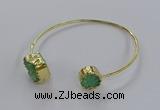 CGB899 12mm - 14*15mm freeform druzy agate gemstone bangles