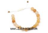 CGB9105 8mm, 10mm yellow aventurine & rondelle hematite adjustable bracelets