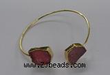 CGB920 13*18mm - 15*20mm freeform druzy agate gemstone bangles