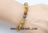 CGB9273 8mm, 10mm golden tiger eye & drum hematite power beads bracelets