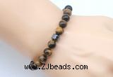 CGB9275 8mm, 10mm yellow tiger eye & drum hematite power beads bracelets