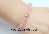 CGB9286 8mm, 10mm rose quartz & drum hematite power beads bracelets