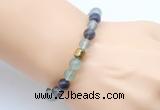 CGB9292 8mm, 10mm fluorite & drum hematite power beads bracelets