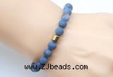 CGB9323 8mm, 10mm matte dumortierite & drum hematite power beads bracelets