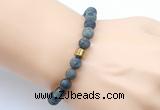 CGB9335 8mm, 10mm matte kambaba jasper & drum hematite power beads bracelets