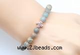 CGB9365 8mm, 10mm serpentine jasper & cross hematite power beads bracelets